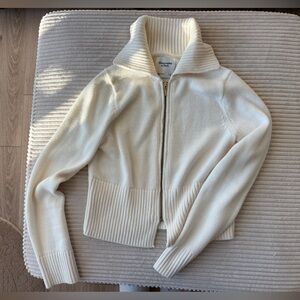 Abercrombie & Fitch Cream Cardigan Sweater